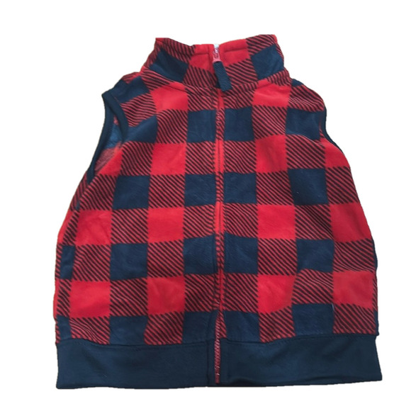 Carter's Other - Carter’s 18 months red and black checkered vest- warm and cozy and cute!!